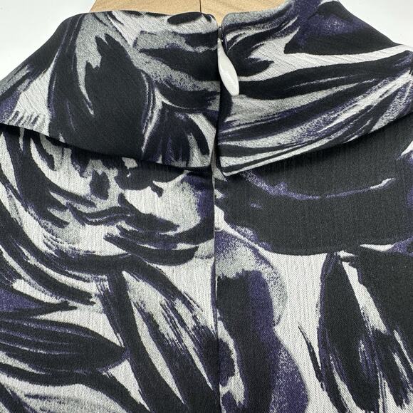 Ann Taylor Petites 6P Sleeveless Floral Print Mock Neck Sheath Dress Feminine - Picture 4 of 5